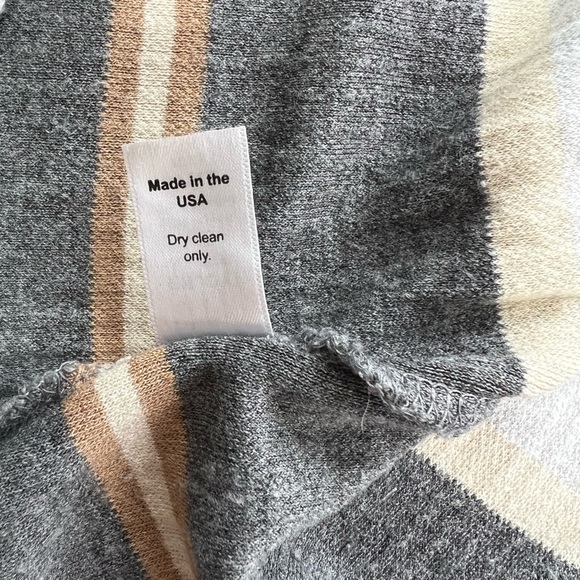 Michael Stars Sleeveless Cowl Neck Striped Bodycon Midi Dress in Heather Gray, S - Picture 7 of 8